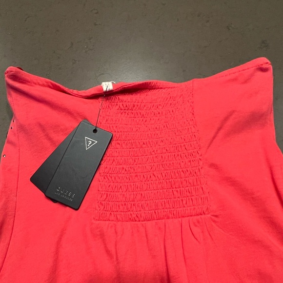 NWT GUESS STRAPLESS STUDDED PEPLUM TUBE TOP Sz: XXS - Picture 6 of 9